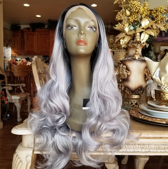 Accessories - Ombre Black Gray Lace Front Wig